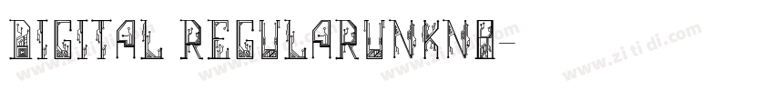 Digital RegularUnkno字体转换